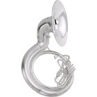 King 2350 Series Brass Bbb Sousaphone 2350wsb Satin Silver With Case