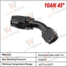 2x 10an Hose End Fitting 45 Degree Swivel For Cpe Braided Hose Black Us 
