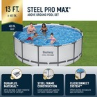 Bestway Steel Pro Max 13 x48  Round Above Ground Swimming Pool With Pump   Cover