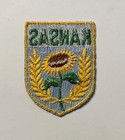Vintage Embroidered Patch Kansas State Sunflower Wheat Souvenir Travel