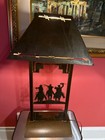 Vintage Western Metal Cowboy Lamp