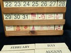 Vtg Wood Victorian Perpetual Calendar Wall Hanging Granny Cottage Core  holidays