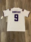 Burreaux  9 Lsu Joe Burrow Stitched Jersey White  2020 Patch  Free Shipping 
