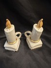 Vintage Christmas Candle Salt   Pepper Shakers Holly Berries Japan Style 1950s 