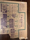 1939 Paonia Theatre Colorado Movie Calendar Flyer Vintage Ephemera Stagecoach