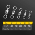 250pcs set Fishing Connector 2 4 6 8 10 Fishing Barrel Bearing Rolling Swivel So