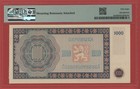 Czechoslovakia  1000 Korun  1945  Pick   74a Pmg 58 Choice About Unc 