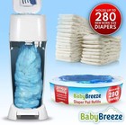 Babybreeze Diaper Pail Refill Bags For Playtex Diaper Genie -1400 Count  5-pack 