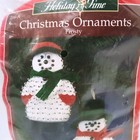 Sulyn Holiday Time Frosty Snowman Vintage Sequin Bead Christmas Ornament Kit Nos