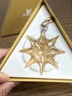 Swarovski Crystal 2009 Annual Scs Star Gold Snowflake Christmas Ornament Nib
