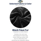 Ultimate Sack 5ft Bean Bag Chair  Oversized Indoor Comfy Lounger  Black Fur