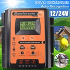 30-100a Mppt pwm Solar Panel Battery Regulator Charge Controller 12 24v Dual Usb