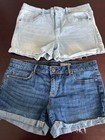 Lot Of 4 Pairs Aeropostale Womens Blue Denim Shorts Size 12 Lt   Med Wash Asst 