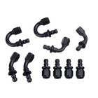 Braided Oil Fuel Line 20feet 6an Push Lock Fitting Hose Line Kits 10pcs Black