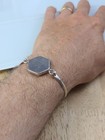Vtg Mexico Sterling 925 Solid Silver Clasped Bracelet 6 5  To 7  Wrist