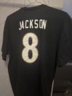 Nike Tee Lamar Jackson  8 Baltimore Ravens T-shirt Men s Large Black
