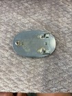 Vintage Eisenhower 70   s One Dollar Belt Buckle Silver-tone Decorative Design