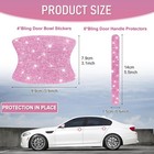 10 Pcs Bling Car Door Handle Protector  Shiny Crystal Rhinestone Anti Pink