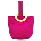 Celine Circle Pouch Nylon Pink Authentic