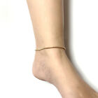 18k Gold Ankle Bracelet Stainless Steel Anklet Foot Jewelry Waterproof Chain 9 