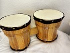 First Act Wood Bongo Drums Instrument Percussion Conga Bongos Wooden Set