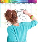 Crayola Monthly Calendar Peel Stick Dry Erase 23 5in X 17 5in  New