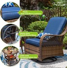 4 Pcs Outdoor Swivel Rocker Patio Chairs Set Furniture Sofa Rattan Wicker Chair