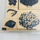 Stampin  Up  Hydrangea 10 Stamp Set Definitely Decorative Wood Mounted W case