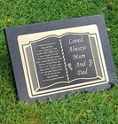 Engraved Granite Bible Memorial Plaque Slanted Gravestone Grave Marker Headstone