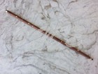 Antique 3 Fold Vintage Brass Inlay Walking Stick Cane For Wooden Shaft Solid 