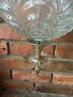Vintage 1960 s Mcm Hollywood Regency  Glass Hanging Swag Lamp Light