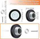 Concave Wall Door Stopper Door Bumper Stainless Steel Wall Protector Flush Bumpe