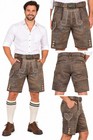 Bavarian Lederhosen Men - German Traditional Leather Oktoberfest Short  beige 