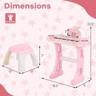37-key Kids Piano Play Fun Keyboard Organ Light W  Stool   Microphone Pink