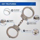 Police Magnum Heavy Duty Steel Handcuffs  Nickel Plated