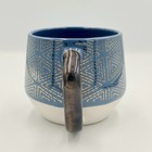 Threshold Gold Geometric Shapes Blue White Stoneware Coffee Mug 20 Oz