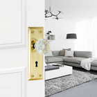 Gold Mortise Lock Set Crystal Glass Knob Antique Door Knobs Fit Interior Door Po