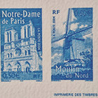 France Proof Imperf Deluxe Notre-dame De Paris Mnh 4 Stamps Block