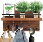 Ourwarm Mail Key Holder For Wall Decorative  Wooden Mail Organizer Wall Mount