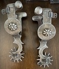 Vintage Sterling Silver Inlaid Western Cowboy Spurs Jingle Bobs