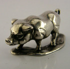 Antique Continental 800 Solid Silver Pig Figure C1920 Farm Animal 20g