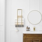 Bwe Brushed Gold Towel Racks For Bathroom Wall Mounted Towel Rack For Rolled