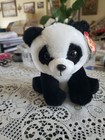 Ty Beanie Baby Baboo The 6    Panda Plush 2017 Ty Heart Tag Velvety