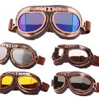 Retro Vintage Motorcycle Pilot Goggles Windproof Uv Glasses