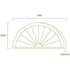 Ekena Millwork Ped40x20x02sb Half Round Sunburst Pediment 40 w X 20 h