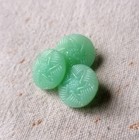 Czech Uranium Glass Buttons - Vintage - Art-deco - 1920  s-1930  s  3pcs  - G018