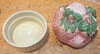 Vintage Ceramic Strawberry Cupcake  Trinket Box Home Decor