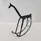 Folk Art Wrought Iron Rocking Horse Primitive Farmhouse