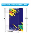 6-pack 4x8 Acrylic Sign Holder Double-sided Clear Plastic Tabletop Display Stand