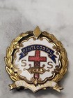 Cross Crown Pentecostal Second Year Vtg Tie Lapel Hinge Pin Sunday School 1  
